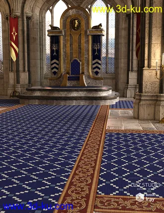 3D打印模型Winterblack Hall Throne Room Props的图片