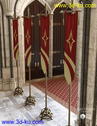 3D打印模型Winterblack Hall Throne Room Props的图片