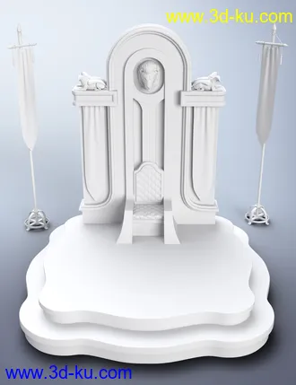 3D打印模型Winterblack Hall Throne Room Props的图片