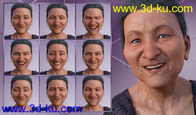 Wisdom - Expressions for Genesis 8 Female and Mrs Chow 8模型的图片3