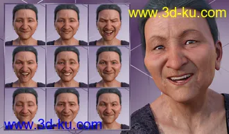 3D打印模型Wisdom - Expressions for Genesis 8 Female and Mrs Chow 8的图片