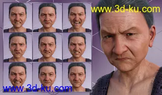 3D打印模型Wisdom - Expressions for Genesis 8 Female and Mrs Chow 8的图片