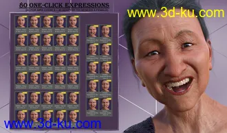 3D打印模型Wisdom - Expressions for Genesis 8 Female and Mrs Chow 8的图片