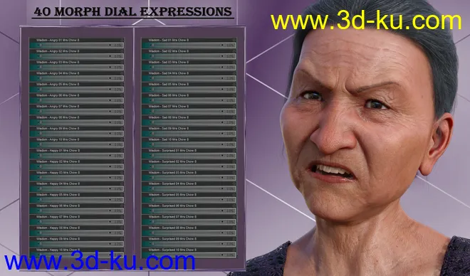 Wisdom - Expressions for Genesis 8 Female and Mrs Chow 8模型的图片7