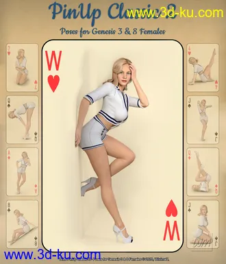 3D打印模型WMs PinUp Classic 2 - Poses for Genesis 3 and 8 Females的图片