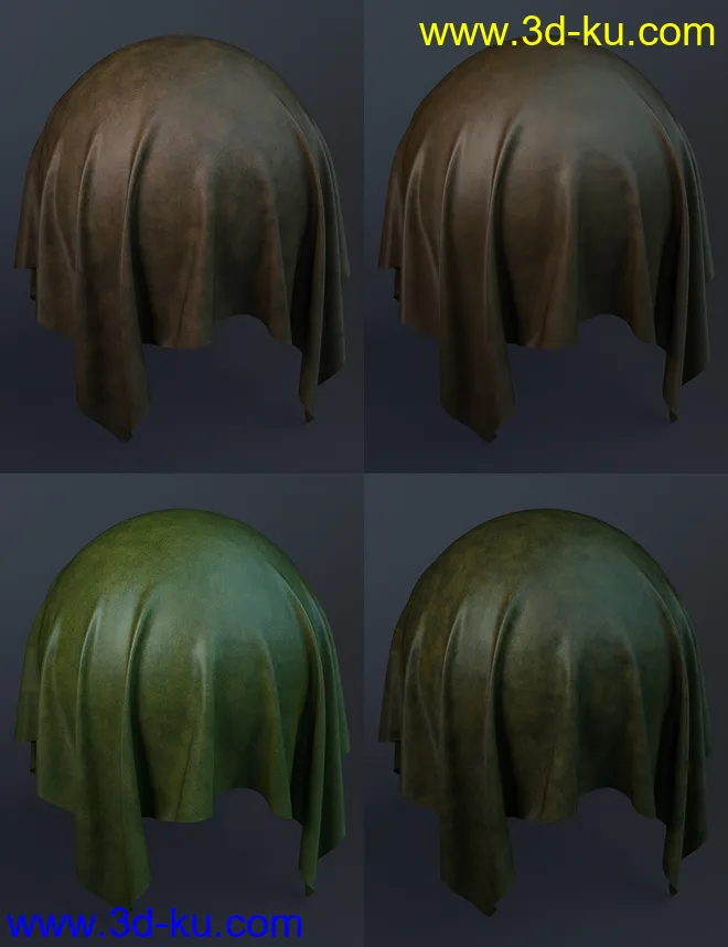 Worn Rough Leather Iray Shaders模型的图片3