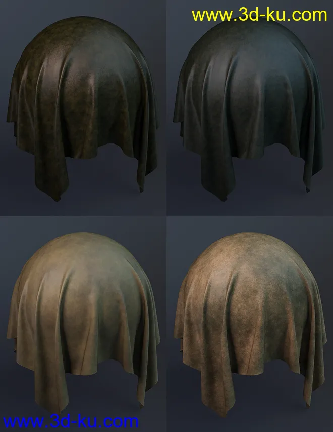 Worn Rough Leather Iray Shaders模型的图片4