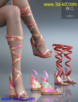 3D打印模型Wrap Wedges for Genesis 8 Female(s)的图片