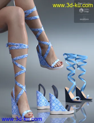 3D打印模型Wrap Wedges for Genesis 8 Female(s)的图片