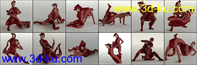 Wrestling Poses for Genesis 8模型的图片2