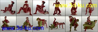 3D打印模型Wrestling Poses for Genesis 8的图片