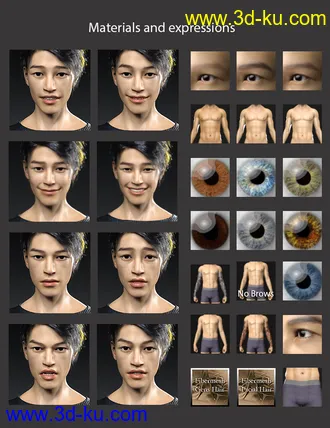 3D打印模型Wufei HD for Genesis 8 Male的图片