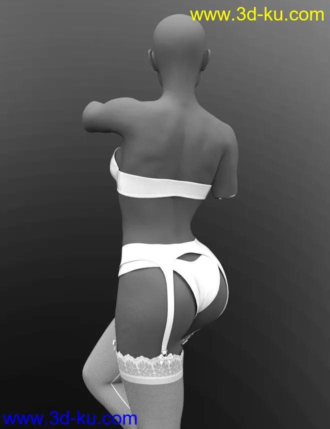 X-Fashion Cute Lingerie for Genesis 8 Female(s)模型的图片4
