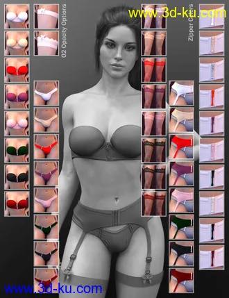 3D打印模型X-Fashion Cute Lingerie for Genesis 8 Female(s)的图片