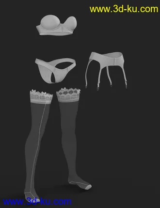 3D打印模型X-Fashion Cute Lingerie for Genesis 8 Female(s)的图片