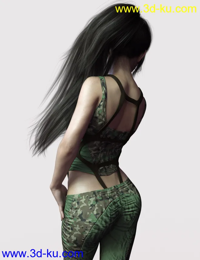 X-Fashion Lara Outfit for Genesis 8 Female(s)模型的图片3