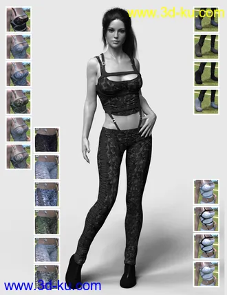 3D打印模型X-Fashion Lara Outfit for Genesis 8 Female(s)的图片