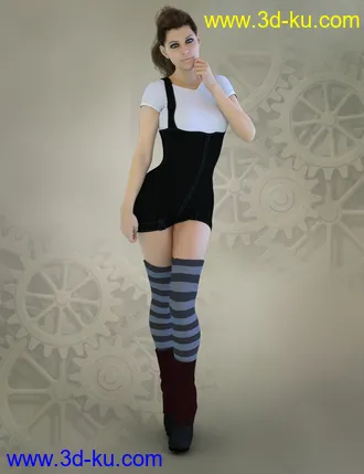 3D打印模型X-Fashion Overall Outfit for Genesis 8 Female(s)的图片