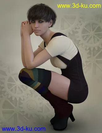 3D打印模型X-Fashion Overall Outfit for Genesis 8 Female(s)的图片