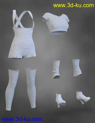 3D打印模型X-Fashion Overall Outfit for Genesis 8 Female(s)的图片