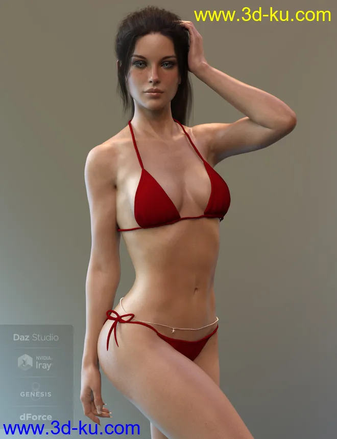 X-Fashion Trendy Simple Bikini for Genesis 8 Female(s)X-Fashion Trendy Simple Bikini for Genesis 8 Female(s)模型的图片2
