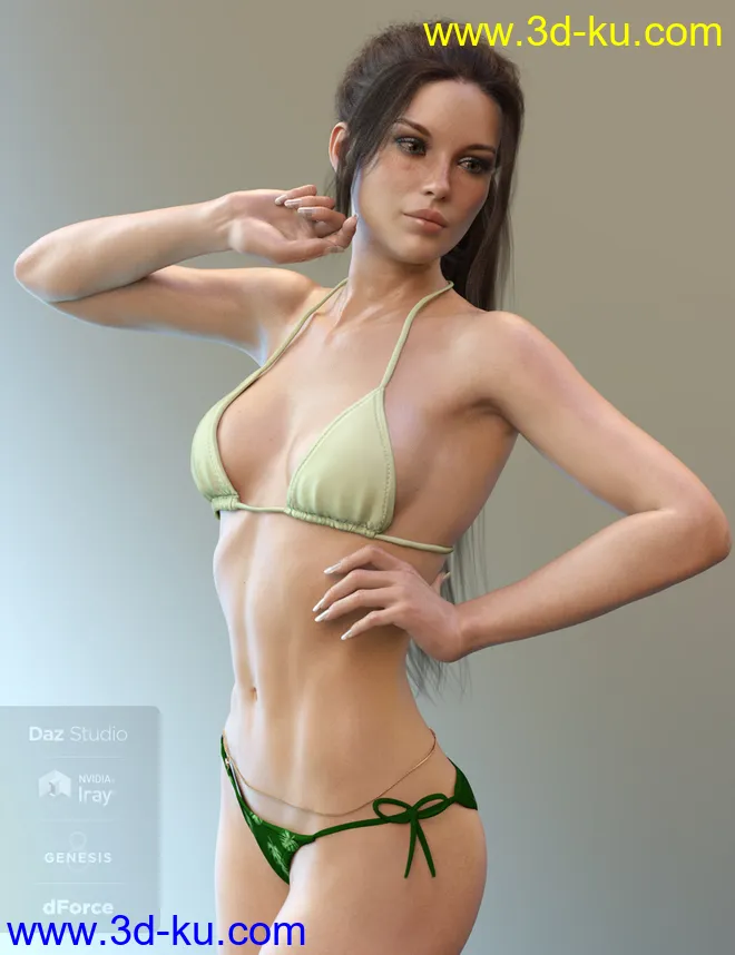 X-Fashion Trendy Simple Bikini for Genesis 8 Female(s)X-Fashion Trendy Simple Bikini for Genesis 8 Female(s)模型的图片3