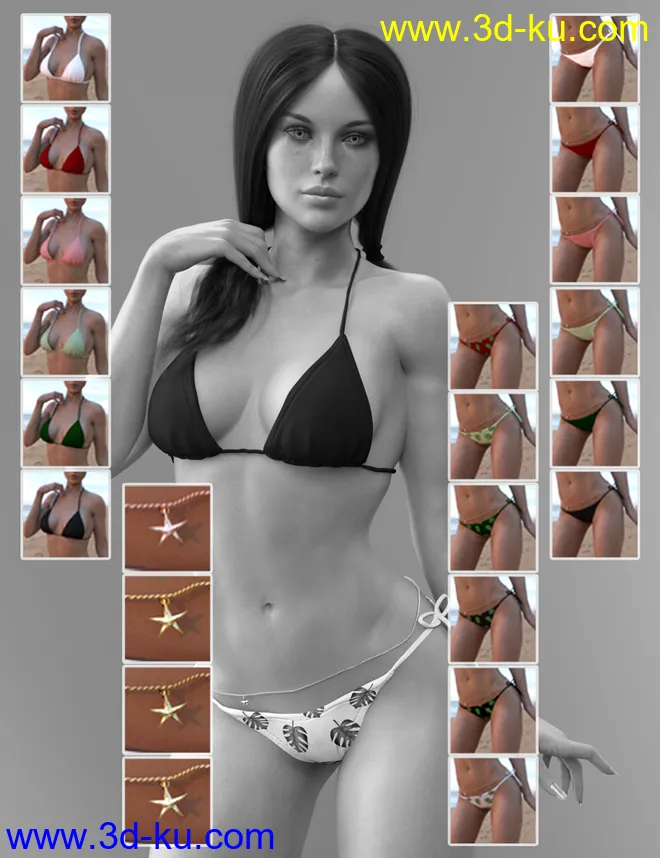 X-Fashion Trendy Simple Bikini for Genesis 8 Female(s)X-Fashion Trendy Simple Bikini for Genesis 8 Female(s)模型的图片5