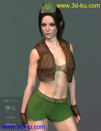 3D打印模型X-Fashion Uniform 04 for Genesis 8 Female(s)的图片