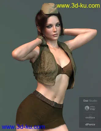 3D打印模型X-Fashion Uniform 04 for Genesis 8 Female(s)的图片