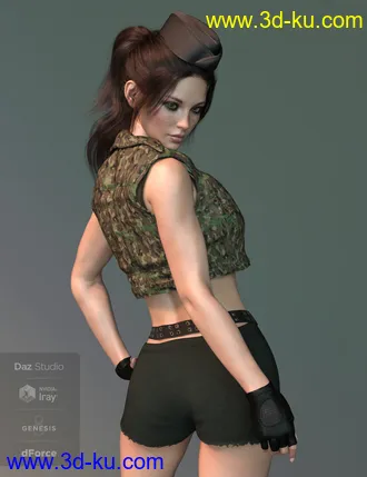 3D打印模型X-Fashion Uniform 04 for Genesis 8 Female(s)的图片