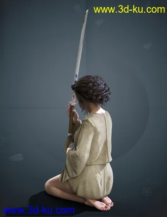 3D打印模型X-Fashion Warrior Kimono for Genesis 8 Female(s)的图片