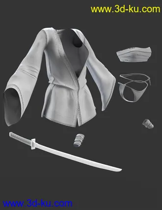 3D打印模型X-Fashion Warrior Kimono for Genesis 8 Female(s)的图片