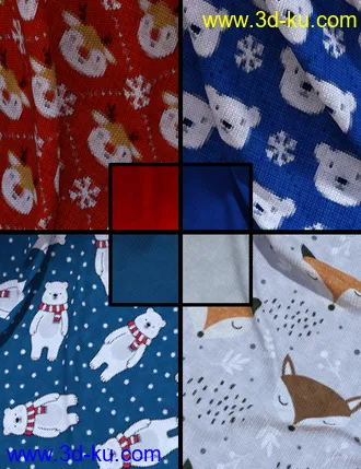 3D打印模型Xmas Knits Iray Shaders的图片