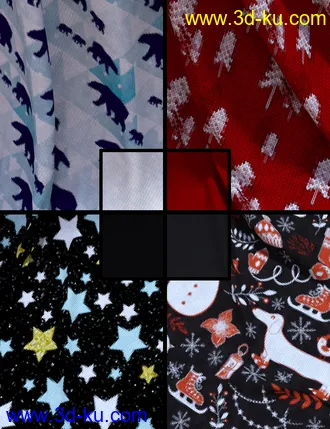 3D打印模型Xmas Knits Iray Shaders的图片