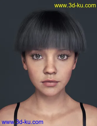 3D打印模型Ying Hair for Genesis 8 Female(s)的图片