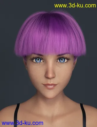 3D打印模型Ying Hair for Genesis 8 Female(s)的图片