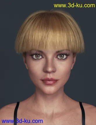 3D打印模型Ying Hair for Genesis 8 Female(s)的图片