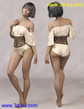 3D打印模型Yun HD for Genesis 8 Female的图片