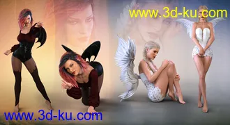 3D打印模型Z Angel & Devil - Poses, Partials and Expressions for Genesis 3 & 8 Female的图片