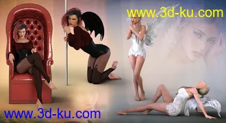 3D打印模型Z Angel & Devil - Poses, Partials and Expressions for Genesis 3 & 8 Female的图片