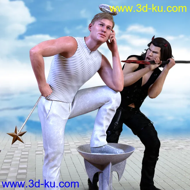 Z Angel and Devil Cosplay Props and Poses模型的图片2