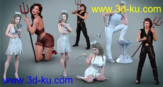 3D打印模型Z Angel and Devil Cosplay Props and Poses的图片