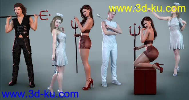 Z Angel and Devil Cosplay Props and Poses模型的图片6