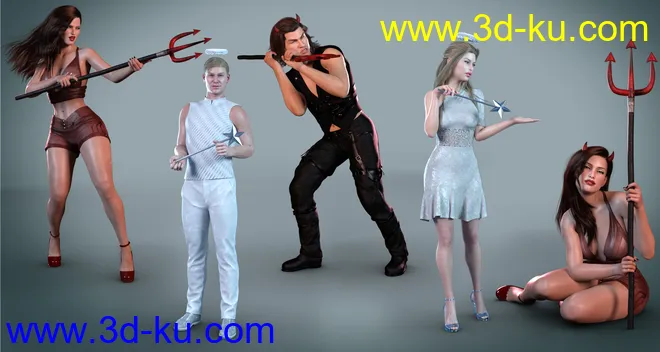 Z Angel and Devil Cosplay Props and Poses模型的图片7