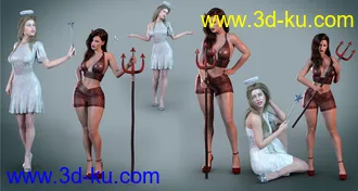 3D打印模型Z Angel and Devil Cosplay Props and Poses的图片