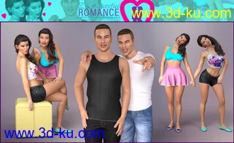 3D打印模型Z Beautiful Romance Couple Poses for Genesis 3 and 8的图片