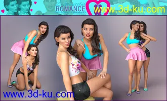 3D打印模型Z Beautiful Romance Couple Poses for Genesis 3 and 8的图片