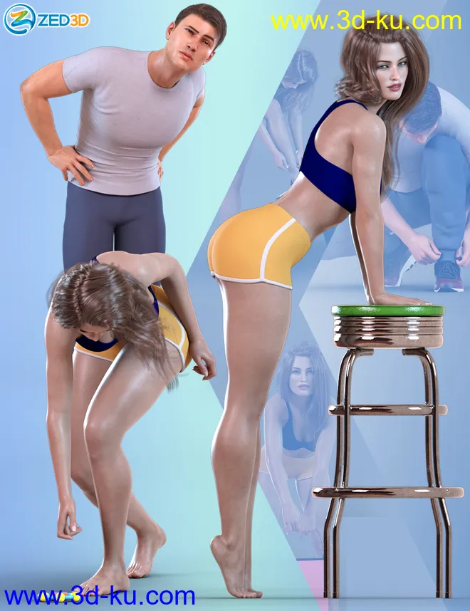 Z Bending Down Pose Partials Mega Set模型的图片1