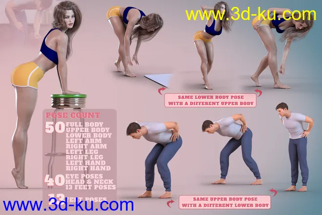 Z Bending Down Pose Partials Mega Set模型的图片3