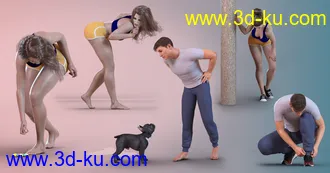 3D打印模型Z Bending Down Pose Partials Mega Set的图片